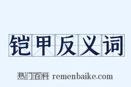 铠甲反义词是什么意思的图片
